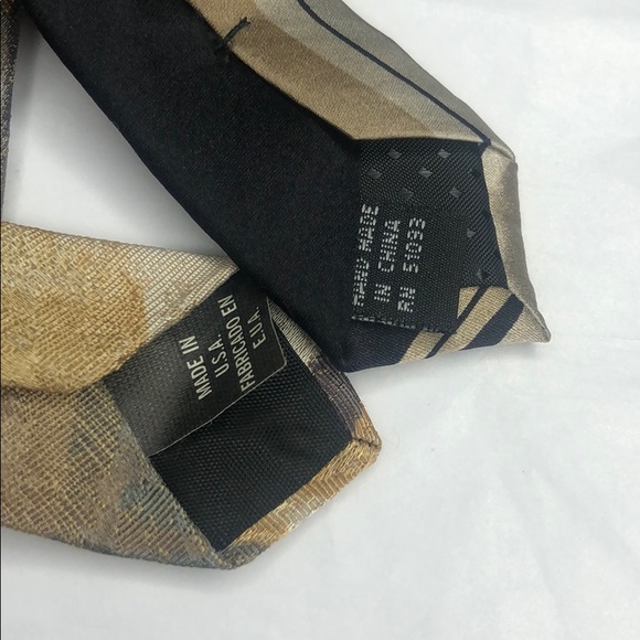 3/$15 Puritan Tie set of 2 silk, Polyester brown - Picture 7 of 10